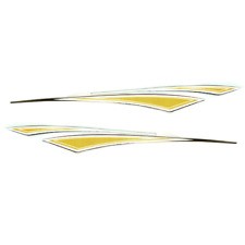 Glastron Boat Decals 0572458, GX 255 Gold Stickers (Pair)