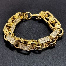 Mens Yellow Gold Hook Bangle Heavy Gents Bracelet Hallmarked British