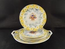 SERVIZIO PIATTI VINTAGE 51pz 9pers CERAMICA BIANCA SCI Laveno 900 DECORO  FIORI