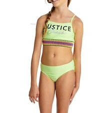 Justice Girls 2 Piece Flounce Laced Top Bikini Swimsuit, Sizes 5-18